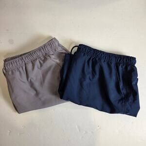 DSG Men's 2x- 2 pair Shorts Navy Blue and Gray